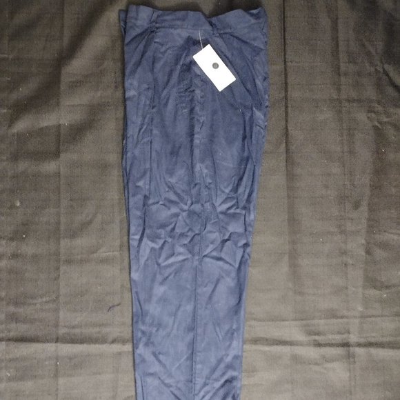 NEW Adolfo Studio 100% Linen Navy Blue Pants size 8 NWT - Picture 1 of 3